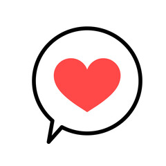 吹き出しハート