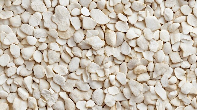 Minimalist Texture of Small White Stones / 小さな白い石のミニマルなテクスチャ
