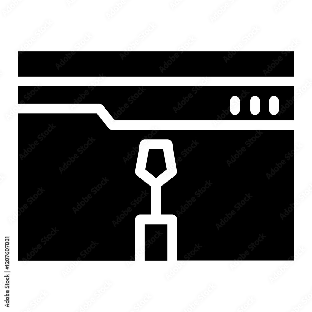 Poster page setting analysis line icon