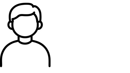 Simple human kid icon illustration vector.