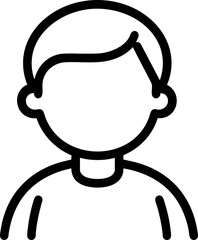 Simple human kid icon illustration vector.
