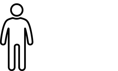 Simple Human body icon illustration vector.