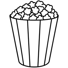 Vector Sketch of Popcorn Bucket