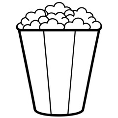Vector Sketch of Popcorn Bucket