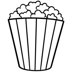 Vector Sketch of Popcorn Bucket