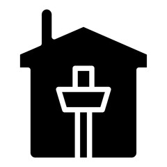 Energy House Smart Line Icon