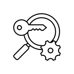 Keyword Solution vector icon