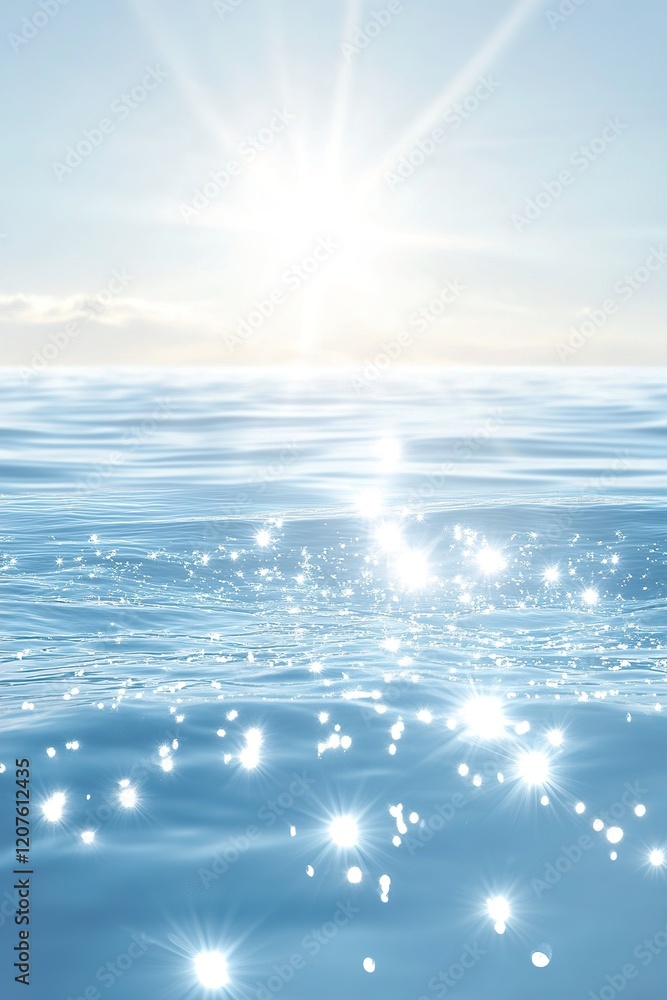 Poster sunlight dances across the surface of calm water, creating beautiful sparkling reflections. the mini