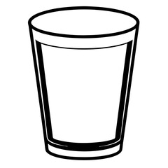 Water Glass Linear Illustration