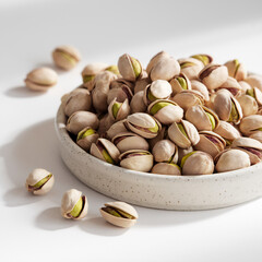 pistachio nuts in a bowl