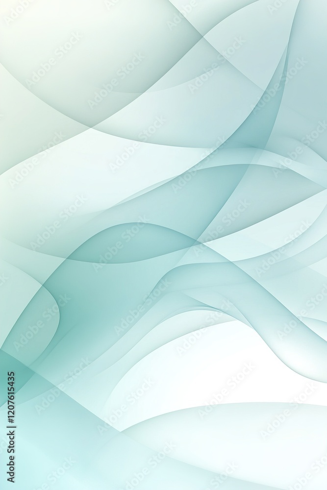 Poster soft ocean waves create a calming abstract water background in muted pastel tones. this gentle flow 