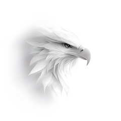 Obraz premium Dessin d'un profil d'une tête d'aigle stylisé pour emblème ou logo