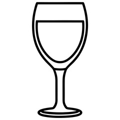 Wine Glass Outline Design