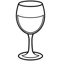 Wine Glass Outline Design