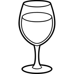 Wine Glass Outline Design