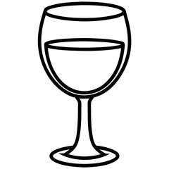 Wine Glass Outline Design