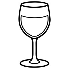 Wine Glass Outline Design