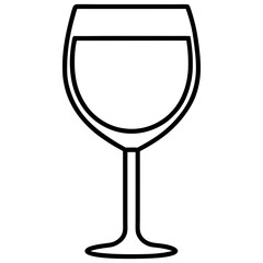 Wine Glass Outline Design