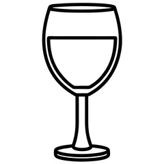 Wine Glass Outline Design