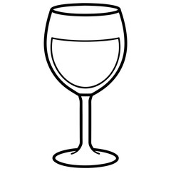 Wine Glass Outline Design