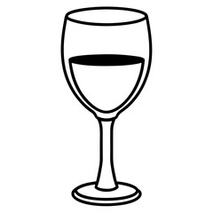 Wine Glass Outline Design