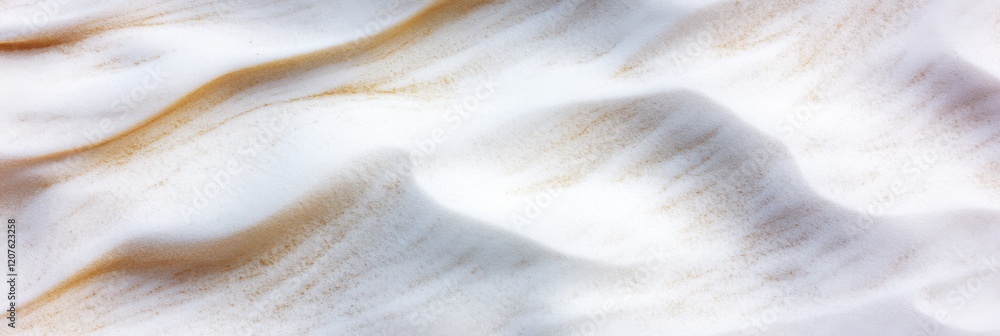 Poster aerial view of sand dunes with smooth patterns and gentle waves in desert landscape