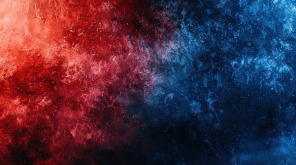 Fototapeta premium Cosmic Nebula: A Symphony of Red and Blue