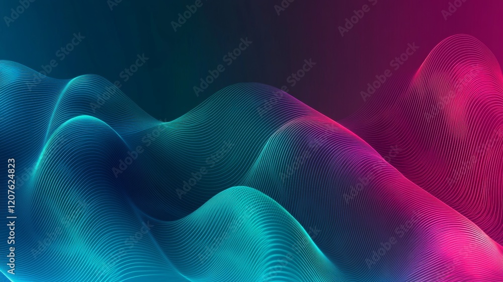 Aufkleber futuristic neon glowing lines background with high-speed light trails effect. dynamic and vibrant mo