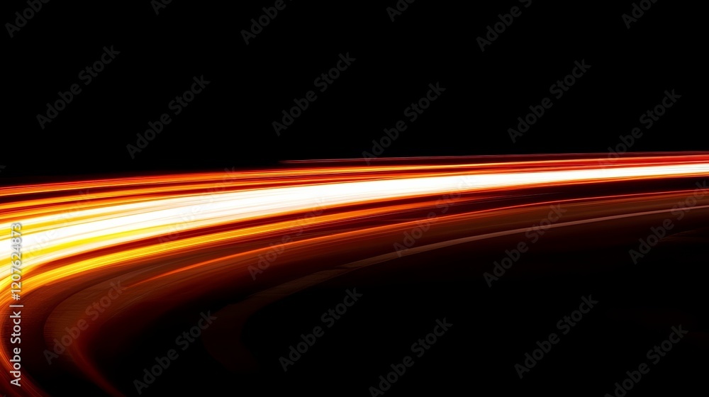 Poster futuristic neon glowing lines background with high-speed light trails effect. dynamic and vibrant mo