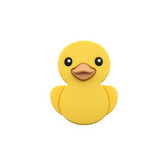 Fototapeta premium Cute yellow rubber duck with transparent background ideal for graphic designs and illustrations