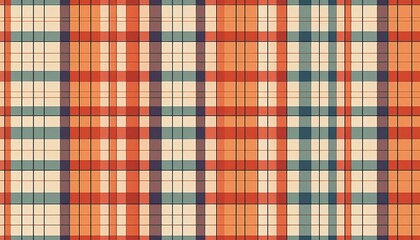 Fototapeta premium retro inspired check pattern in vintage colors vintage check pattern retro classic plaid nostalgic fabric