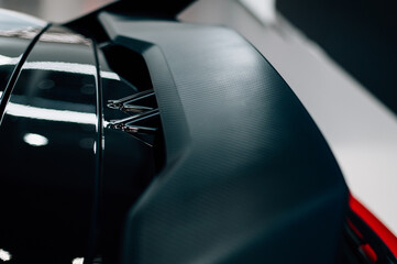 spoiler on the back of the car