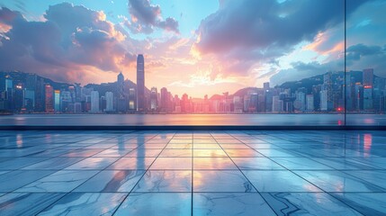 City skyline with an urban symphony, vibrant city life and cultural diversity creating a harmonious urban panorama.