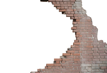 Obraz premium Contrast of Exposed Brick and Plastered Wall