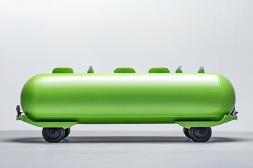 Futuristic Green Hydrogen Tank Designed for Efficient Transportation, Showcasing Advanced Technology and Eco-Friendly Solutions in Modern Mobility