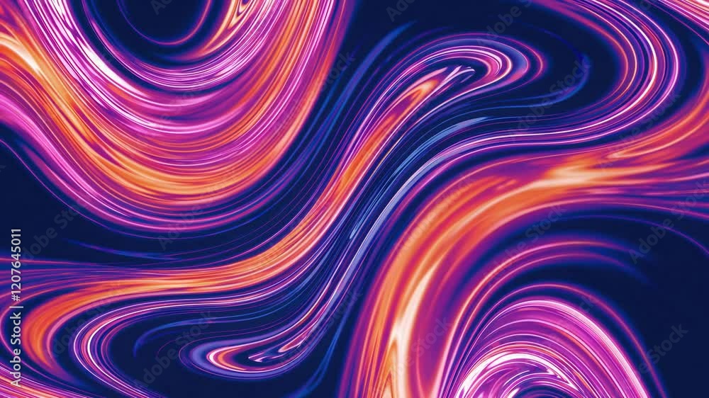Poster abstract swirling pattern with vivid colors, digital art concept
