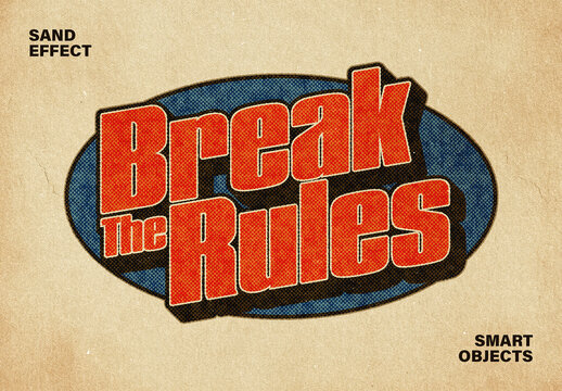 Retro Printing Text & Logo Effect Mockup