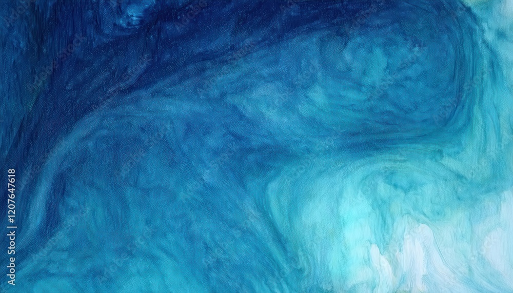 Poster abstract textured blue gradient resembling ocean currents, with flowing wave-like patterns, ideal fo