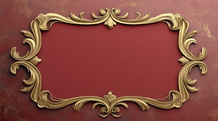 baroque-inspired greeting card, ornate golden frames, rich velvet textures, luxurious 