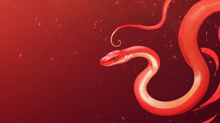 Obraz premium chinese new year copy space. snake zodiac 