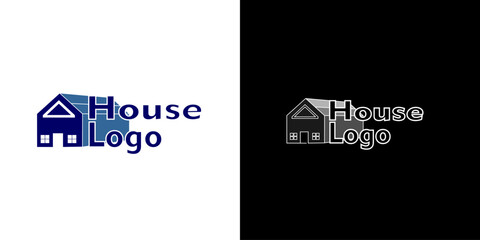 house logo blue and black 