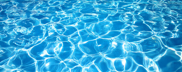 Obraz premium Sunlit pool water texture, summer background