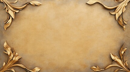 opulent thank you card, gold leaf designs, intricate borders, rich and elegant layout