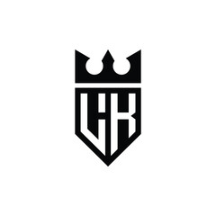 LK monogram logo design letter text name symbol monochrome logotype alphabet character simple logo