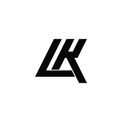LK monogram logo design letter text name symbol monochrome logotype alphabet character simple logo