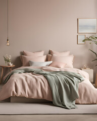 elegant bed cover, feminine bedding, silhouette design, swaying leaves, calming aesthetic, nature-inspired design, peaceful bed cover, soft bedding, serene aesthetic, leafy design, natural decor, cozy