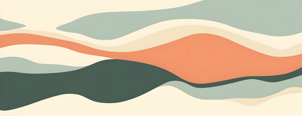 Abstract pastel waves background design