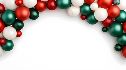 Obraz premium Christmas-Themed Balloon Arc in Festive Red,Green and White Colors
