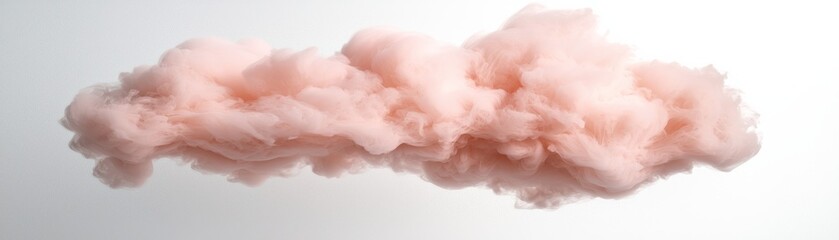 Obraz premium Pink Ink Cloud Abstract Composition, Fluid Texture, Pastel Color Palette, Airiness Concept Abstract Photography, Ink art