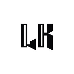 LK monogram logo design letter text name symbol monochrome logotype alphabet character simple logo